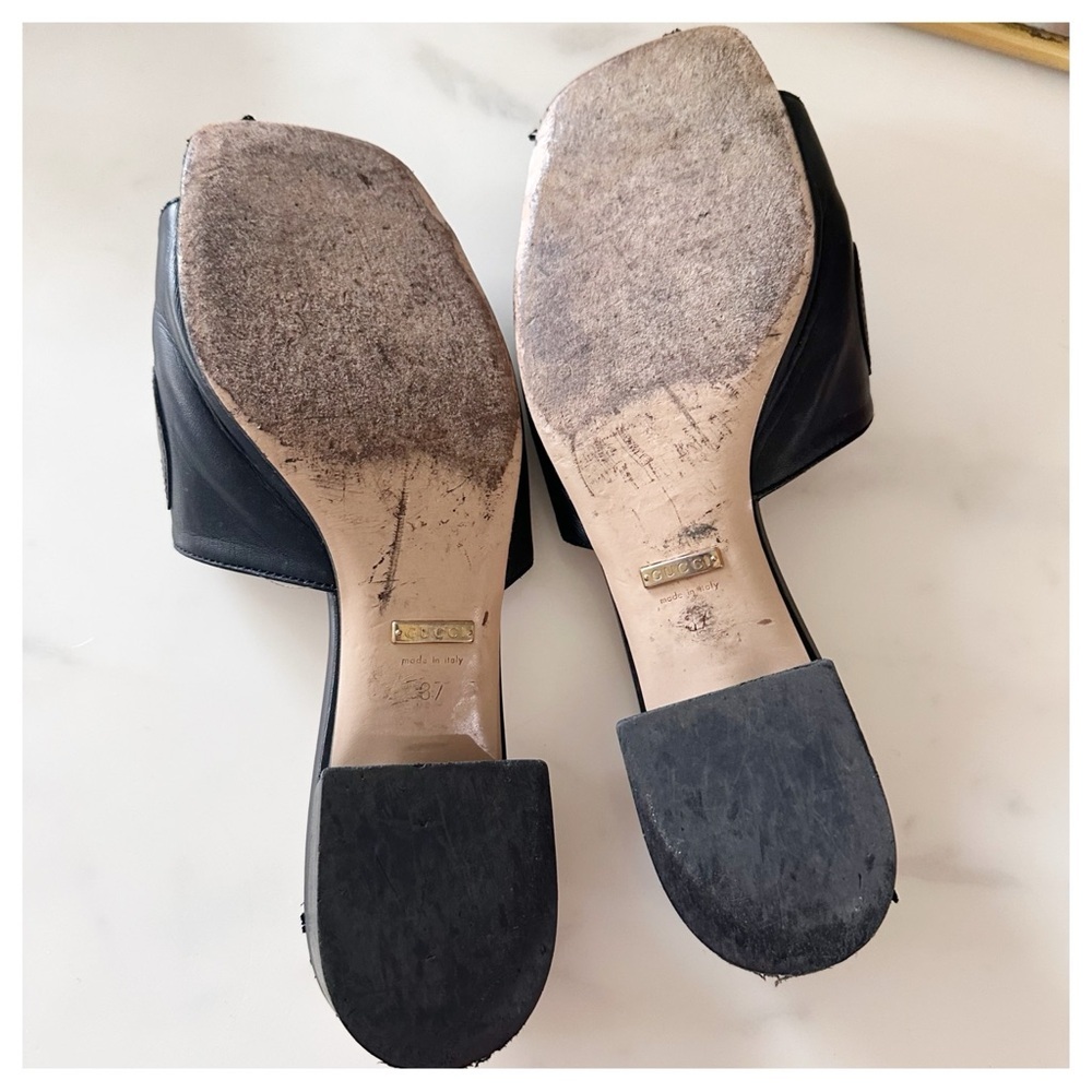 Gucci Zumi Leather Sandals 37 - Picture 8 of 10